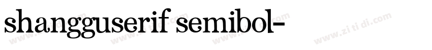 ShangguSerif Semibol字体转换